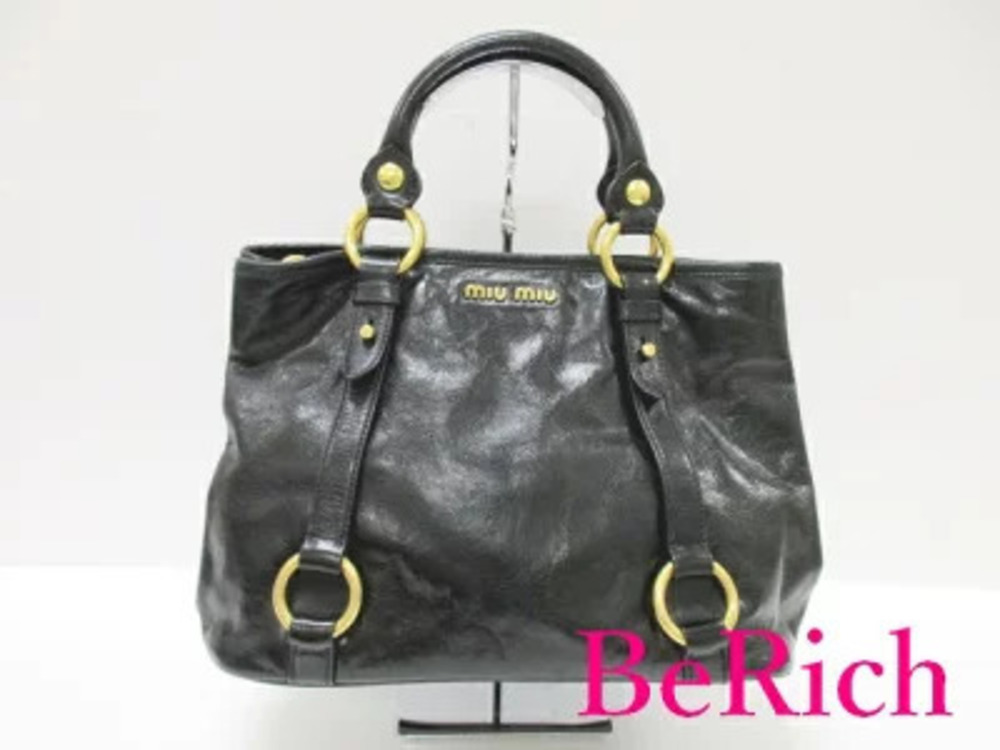 Miu Miu Handbag shoulder bag Black Leather Tote Crossbody